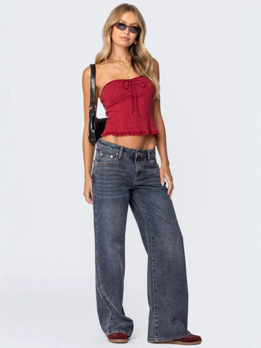ZARA Y2K Baddie Low Rise Wide Leg Baggy Street Vintage Plus Size Denim Jeans